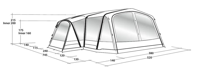 Outwell Airville 6SA Inflatable Tent - 2021 Model-2